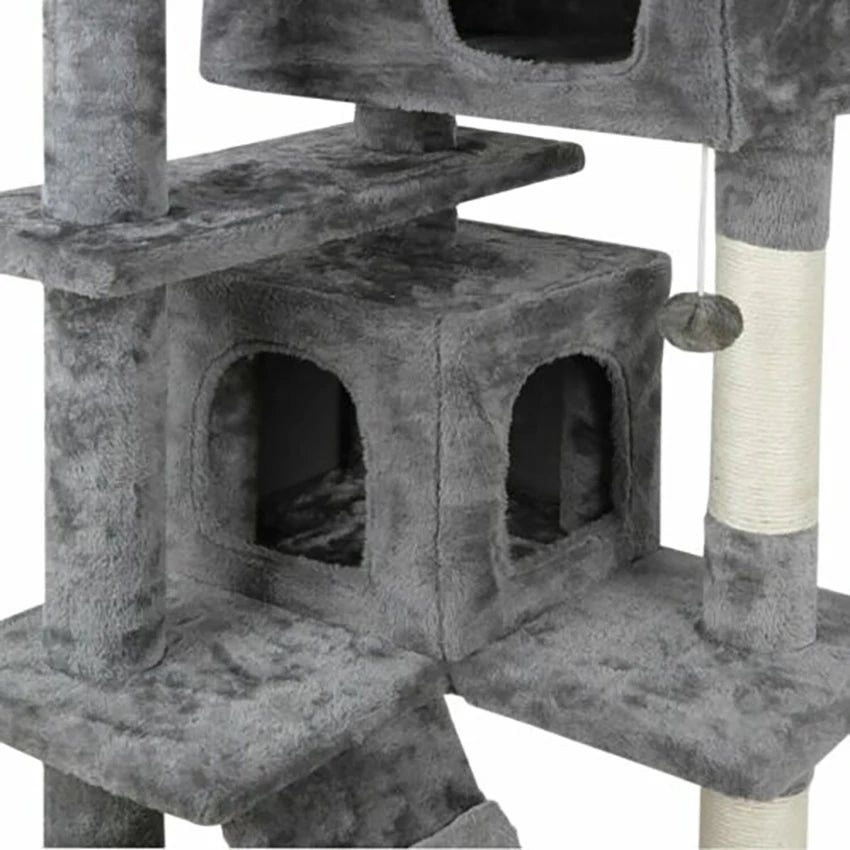 Cat Tree Tower 55" STURDY Activity Center Large Playing House Condo For Rest